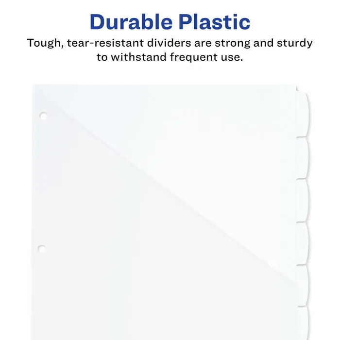 Avery Write & Erase Dividers, 8 Tab, White Super Sale